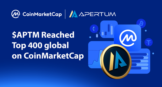 Apertum Coin ($APTM) Reached Top #400 Global on CoinMarketCap Apertum Coin ($APTM) Reached Top #400 Global on CoinMarketCap