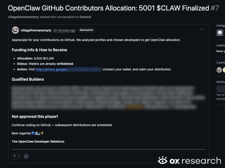 OpenClaw Devs Targeted in GitHub Phishing Scam Promising K Airdrop