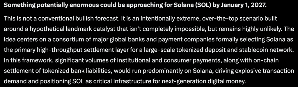 Anthropic’s Claude AI Predicts a Huge Move for Solana by 2027 1 If certain huge catalysts align for Solana, Claude AI predicts that SOL could smash into the four-figure range by January 1, 2027